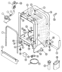 TUB Diagram and Parts List for MDB5010AWA  Maytag Dishwasher