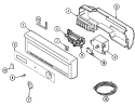 CONTROL PANEL Diagram and Parts List for PDB2420AWE  Maytag Dishwasher