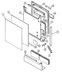 DOOR Diagram and Parts List for DU6500V  Magic Chef Dishwasher