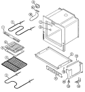 OVEN / BASE Diagram and Parts List for AER1450AAH  Admiral Range