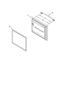 Freezer Door Parts Diagram and Parts List for MBF1958WES3  Maytag Refrigerator