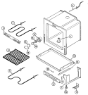 OVEN / BASE Diagram and Parts List for CER3520AGW  Magic Chef Range