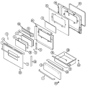 DOOR / DRAWER Diagram and Parts List for CGR3765ADC  Magic Chef Range