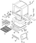 OVEN / BASE Diagram and Parts List for CG34700ADD  Crosley Range