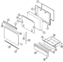 DOOR / DRAWER Diagram and Parts List for CG34300ADT  Crosley Range