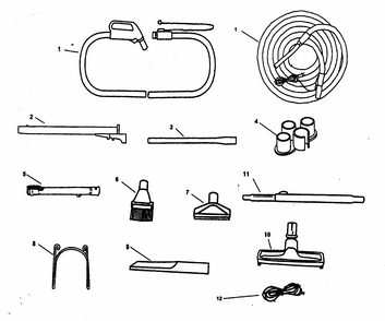Accessorys Diagram and Parts List for S5680  Hoover Upright Vacuum