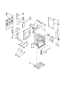 Chassis Parts Diagram and Parts List for MER6741BAB17  Maytag Range