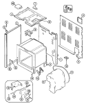 BODY Diagram and Parts List for JER8550AAW  Jenn-Air Range