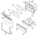 DOOR / DRAWER Diagram and Parts List for AER1350BAT  Admiral Range