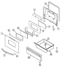 DOOR / DRAWER (AAA, AAQ / AAW) Diagram and Parts List for MER4530AAA  Maytag Range