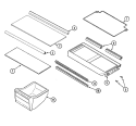 SHELVES & ACCESSORIES Diagram and Parts List for CTM480  Hoover Refrigerator