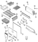 FREEZER COMPARTMENT Diagram and Parts List for MTB2156BEA  Maytag Refrigerator