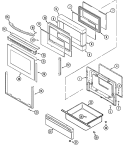 DOOR / DRAWER Diagram and Parts List for MER5750AAA  Maytag Range