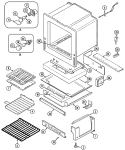 OVEN / BASE Diagram and Parts List for JGR8750ADW  Jenn-Air Range