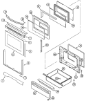 DOOR / DRAWER Diagram and Parts List for JGR8750ADW  Jenn-Air Range