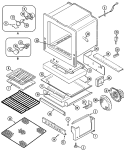 OVEN / BASE Diagram and Parts List for JGR8850ADQ  Jenn-Air Range