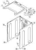 CABINET Diagram and Parts List for MDE8416AYA  Maytag Dryer
