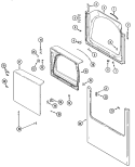 DOOR Diagram and Parts List for MDE8416AYA  Maytag Dryer