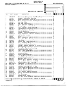 Unit Compartment And System Page 2 Diagram and Parts List for 23524-0A  Admiral Refrigerator