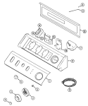 CONTROL PANEL Diagram and Parts List for MDE9706AYA  Maytag Dryer