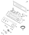 CONTROL PANEL Diagram and Parts List for MDG9606AWA  Maytag Dryer