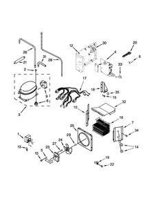 Upper Unit Parts Diagram and Parts List for JS42NXFXDE00  Jenn-Air Refrigerator