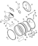 TUMBLER Diagram and Parts List for MHE15MNAGW  International Dryer