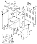 BODY Diagram and Parts List for JER8650AAW  Jenn-Air Range
