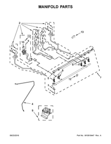 Manifold Parts Diagram and Parts List for JDS1450CDS1  Jenn-Air Range