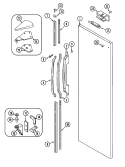 FRESH FOOD OUTER DOOR Diagram and Parts List for GS24C8N3EV  Admiral Refrigerator
