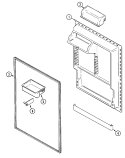 FRESH FOOD INNER DOOR Diagram and Parts List for MTB2148DRA  Maytag Refrigerator