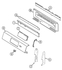 CONTROL PANEL Diagram and Parts List for MGR5750BDW  Maytag Range