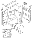 BODY Diagram and Parts List for MER5770ACW  Maytag Range