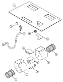 DUAL - WHEEL BLOWER Diagram and Parts List for H326  Jenn-Air Range Hood