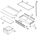 SHELVES & ACCESSORIES Diagram and Parts List for CTM590  Hoover Refrigerator