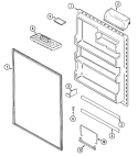 FRESH FOOD INNER DOOR (BISQUE) Diagram and Parts List for GT1916PXCQ  Crosley Refrigerator