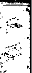 Interior Parts 16 Cu. Ft. Diagram and Parts List for T16N-P60236-48W  Amana Refrigerator