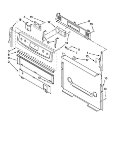 Control Panel Parts Diagram and Parts List for MGR7661WB4  Maytag Range