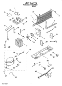 UNIT PARTS Diagram and Parts List for ATB1632MRB00  Amana Refrigerator