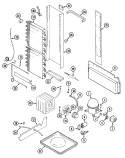 UNIT COMPARTMENT & SYSTEM Diagram and Parts List for RSD2400EKM  Maytag Refrigerator