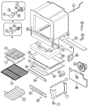 OVEN / BASE Diagram and Parts List for MGR5870ADB  Maytag Range