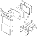 DOOR / DRAWER Diagram and Parts List for MGR5510ADL  Maytag Range