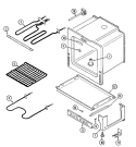 OVEN / BASE Diagram and Parts List for CER1140ACW  Magic Chef Range