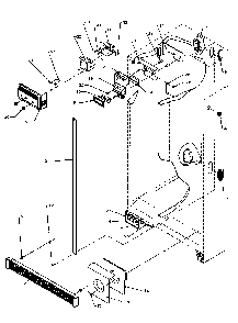 Refrigerator/freezer Controls & Cabinet Parts Diagram and Parts List for SBI20QE-P1162905WE  Amana Refrigerator