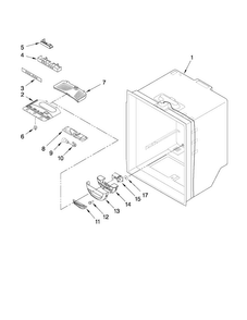 Refrigerator Liner Parts Diagram and Parts List for ABB2224WEW2  Amana Refrigerator