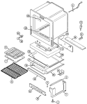OVEN / BASE Diagram and Parts List for MGR4770ADH  Maytag Range