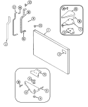 FREEZER OUTER DOOR Diagram and Parts List for GT2128PDCW  Amana Refrigerator