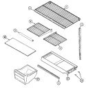 Part Location Diagram of 61003075 Whirlpool SHELF