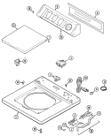 TOP Diagram and Parts List for LAT2500AAE  Maytag Washer