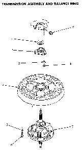 Gearcase And Balance Ring Diagram and Parts List for NA6821L33838  Speed Queen Washer